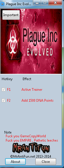 plague inc evolved pc trainer