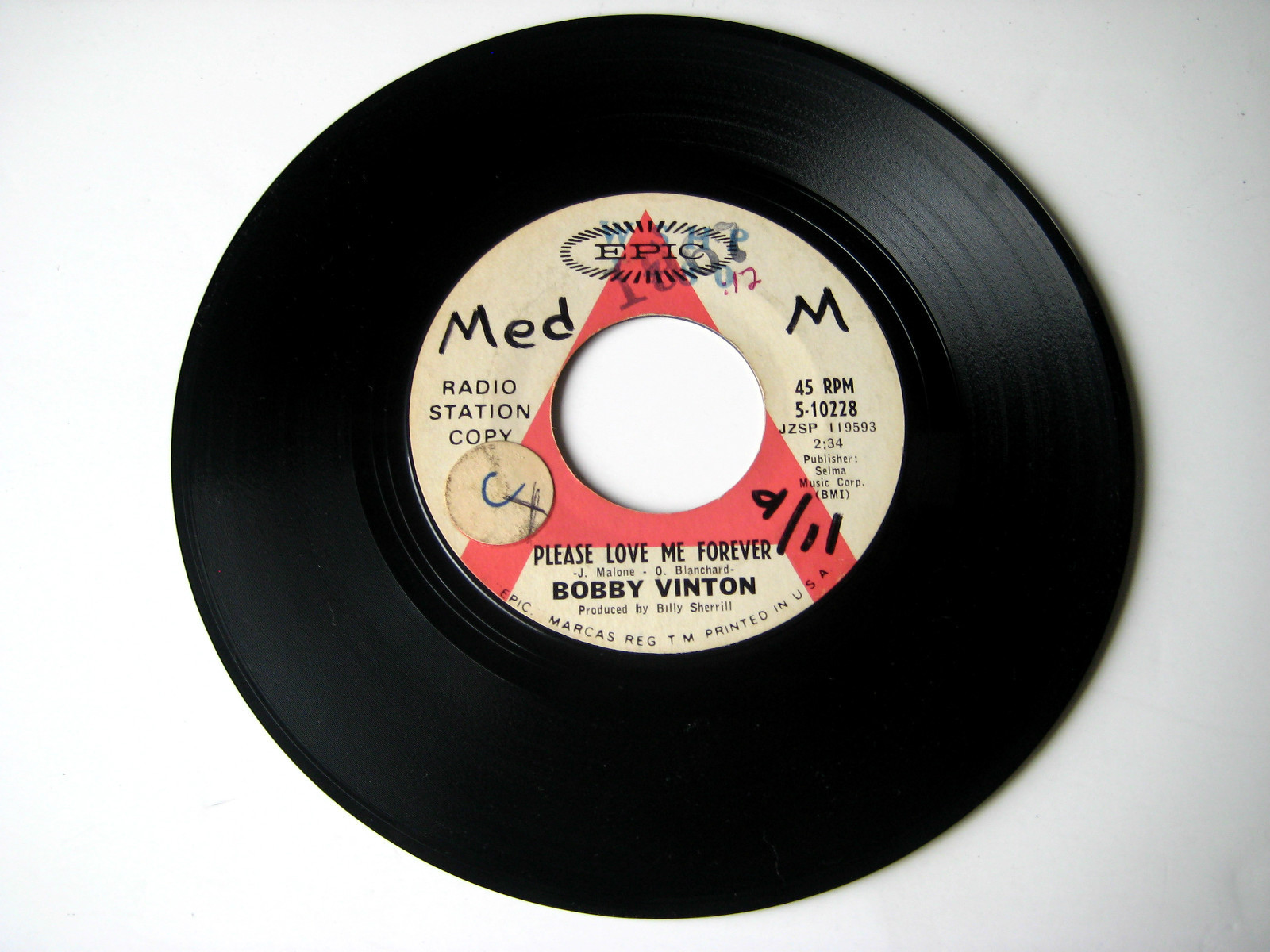 BillsBobbyVintonBlog: Please Love Me Forever (Promo 45)