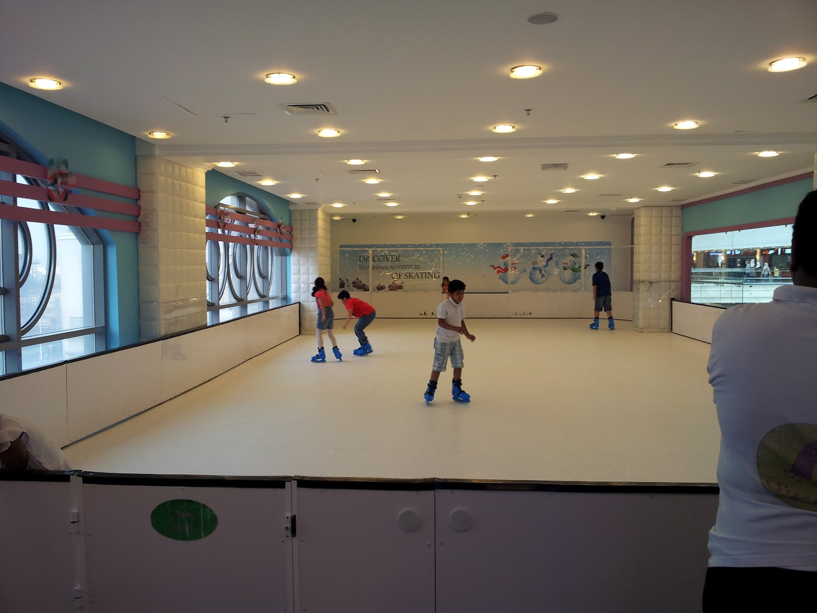Mini ice skating rink for kids Al Bairaq mall in Egaila Life in Kuwait