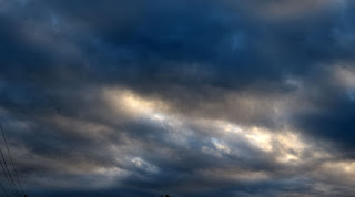 Dramatic evening sky as we left to take the men home Dramatic evening sky as we left to take the men home