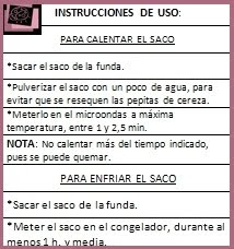 Instrucciones para los Saquitos