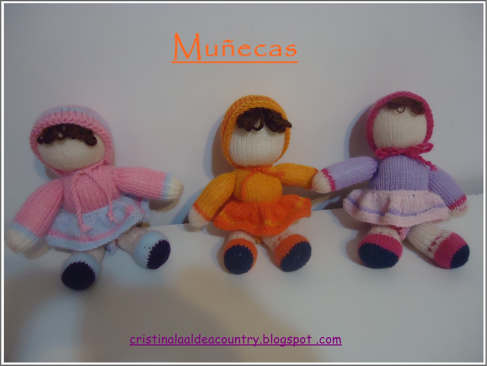 muñecas tejidas a palillo