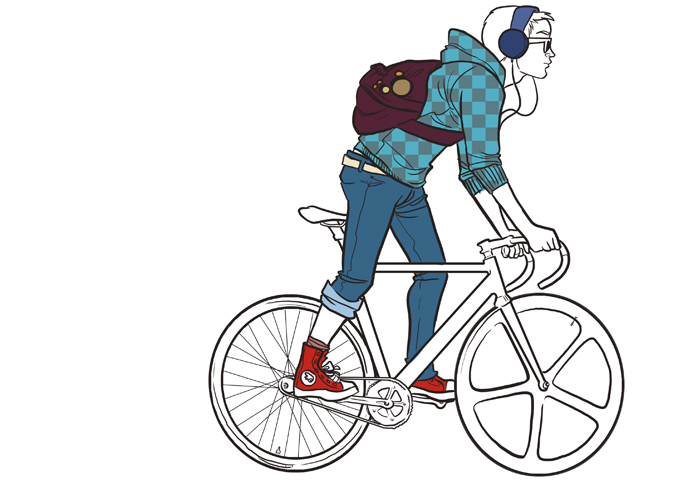 fixie bike sketch
