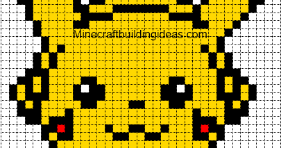 pikachu pixel art template