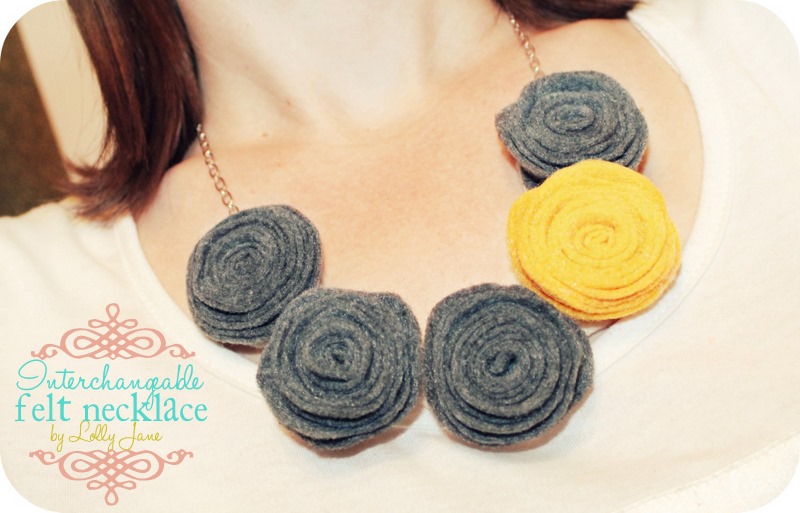 Lolly Jane Craft tutorials & DIY home decor Interchangeable felt necklace
