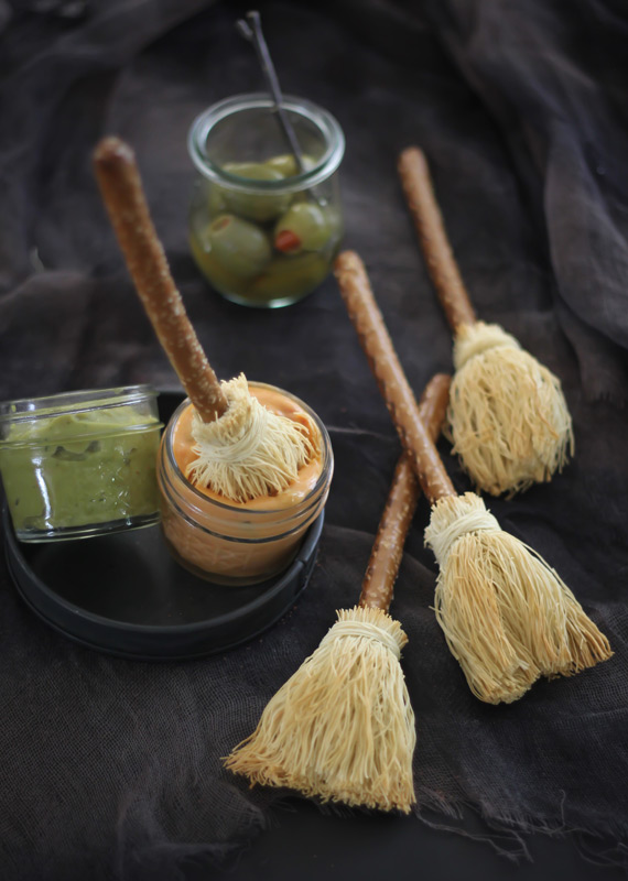 Pretzel Broomstick Party Snacks Do it yourself ideas and projects