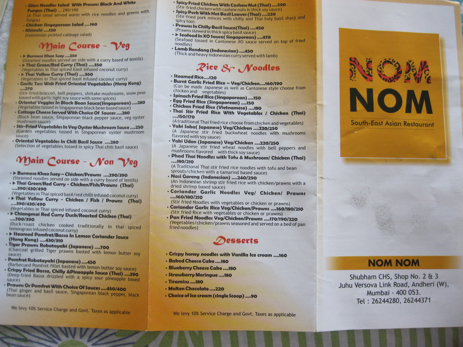 Thai cuisine Nom Nom South East Asian Resaturant