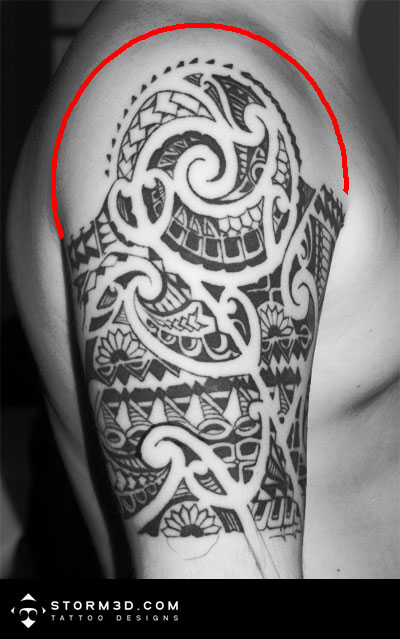  Sleeve Tribal Tattoo on Last Year I Created A Half Sleeve Tattoo In Polynesian Style For A