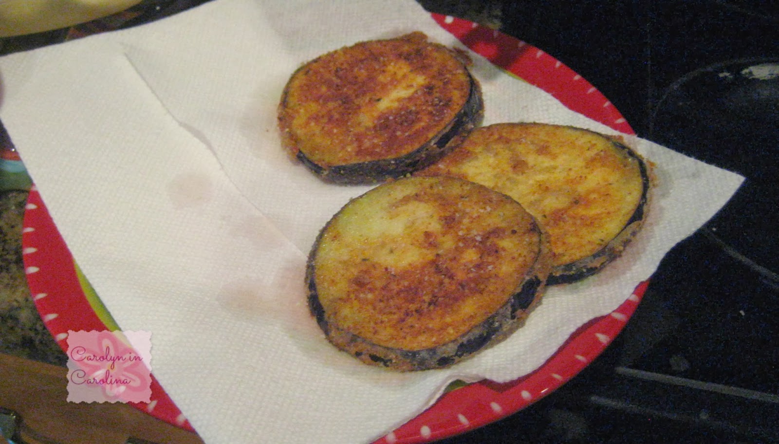 Carolyn in Carolina Eggplant Parmesan