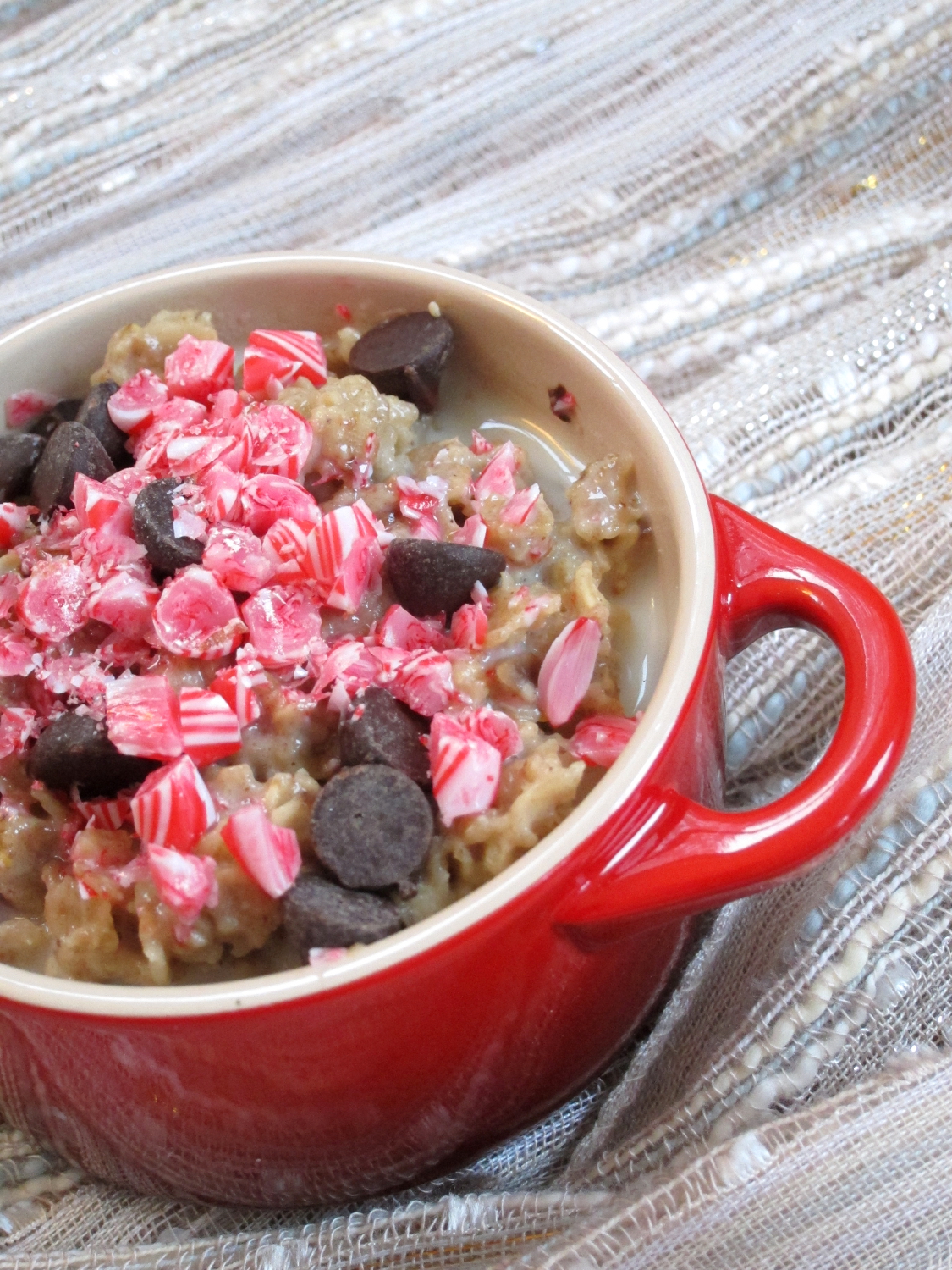 The Oatmeal Artist Candy Cane Cookie Dough Oatmeal