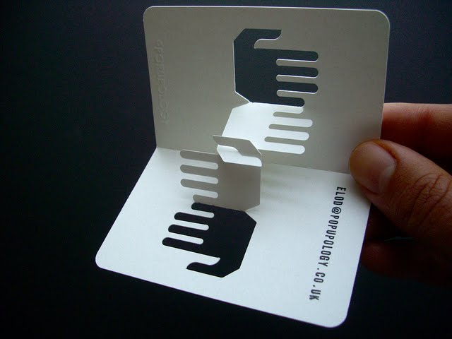 Just one example from his clever collection of business card designs 