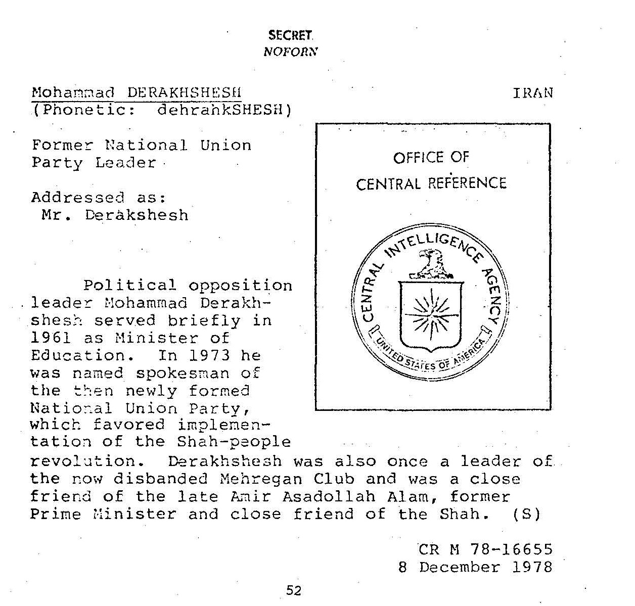 Document Exploitation: Virtual U.S. Embassy for Iran