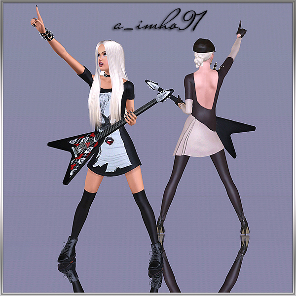 9 Poses - Girl with guitar by IMHO Sims+3,+imho,+poses+(7)