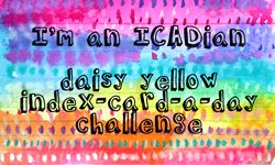 Daisy Yellow Index-card-a-day challenge