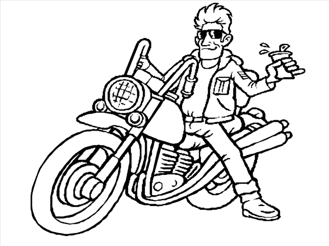 Printable motorcycle coloring pages - Coloring Pages