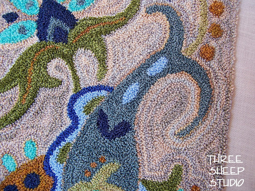 'Seaside Fancy' Punchneedle Design - Three Sheep Studio