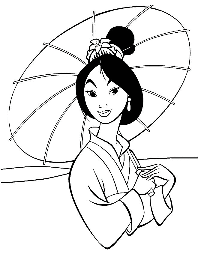 Desenhos para Colorir: Mulan