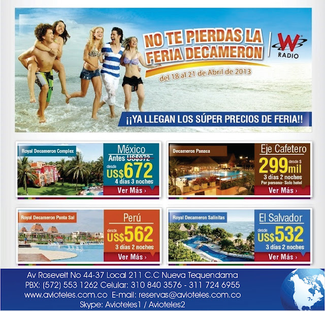 Avioteles su Agencia de Turismo y Viajes OFERTAS DESTINOS DECAMERON