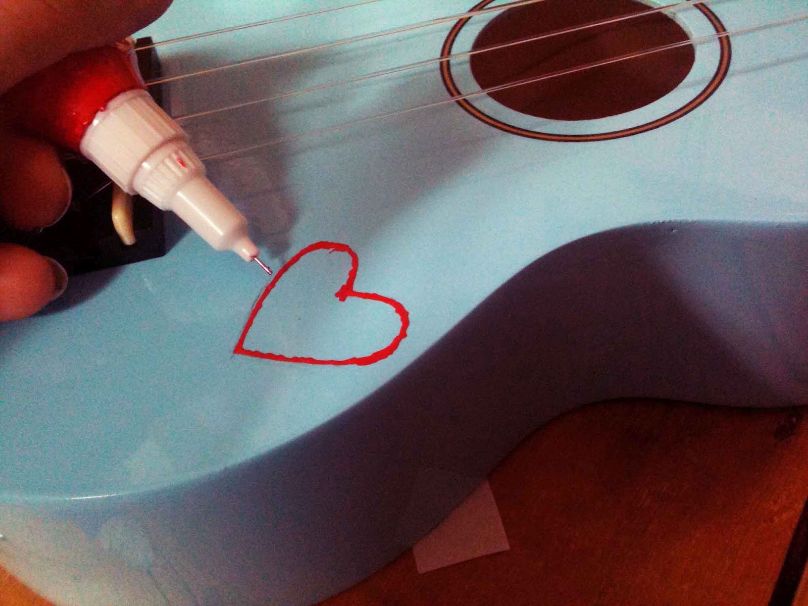 I decided my ukulele wasn't quite me enough so I decorated it! First I