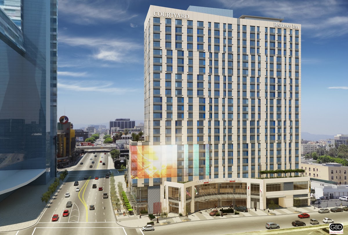 Building Los Angeles: Downtown's Double Marriott Looking Good