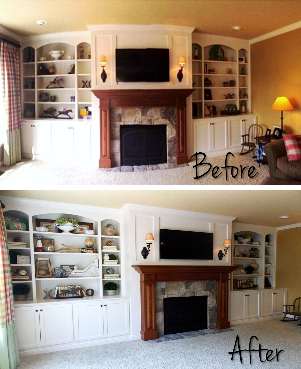 Bookcases Side Fireplace Styles