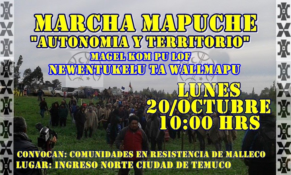 Marcha por la resistencia Mapuche