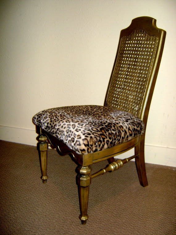 gold & animal print chair
