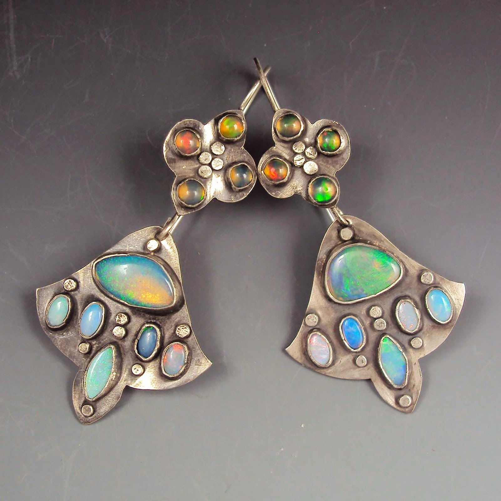 Dana Evans Studio Blog Opal Chandelier Earrings Same Diffe This Pair Followed My Typical Multi Gem Structure A Smaller Piece At The Top Which Is Soldered Onto Earwire From Hangs Larger Or Pieces