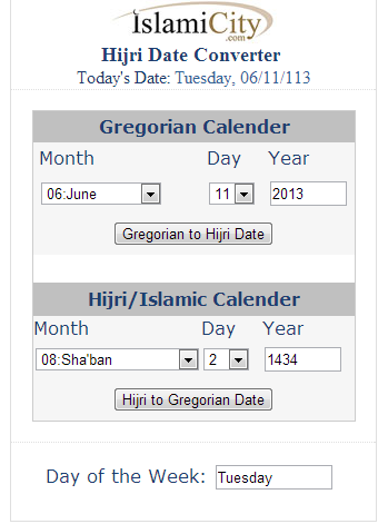 Tarikh lahir dalam kalendar islam