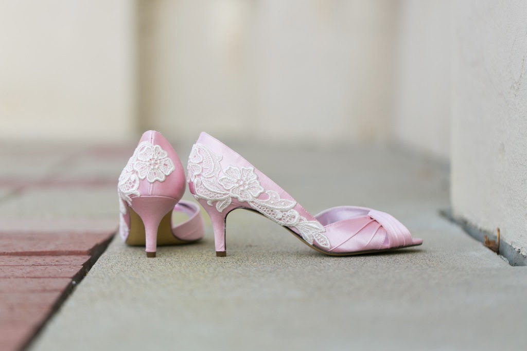 pale pink wedding shoes