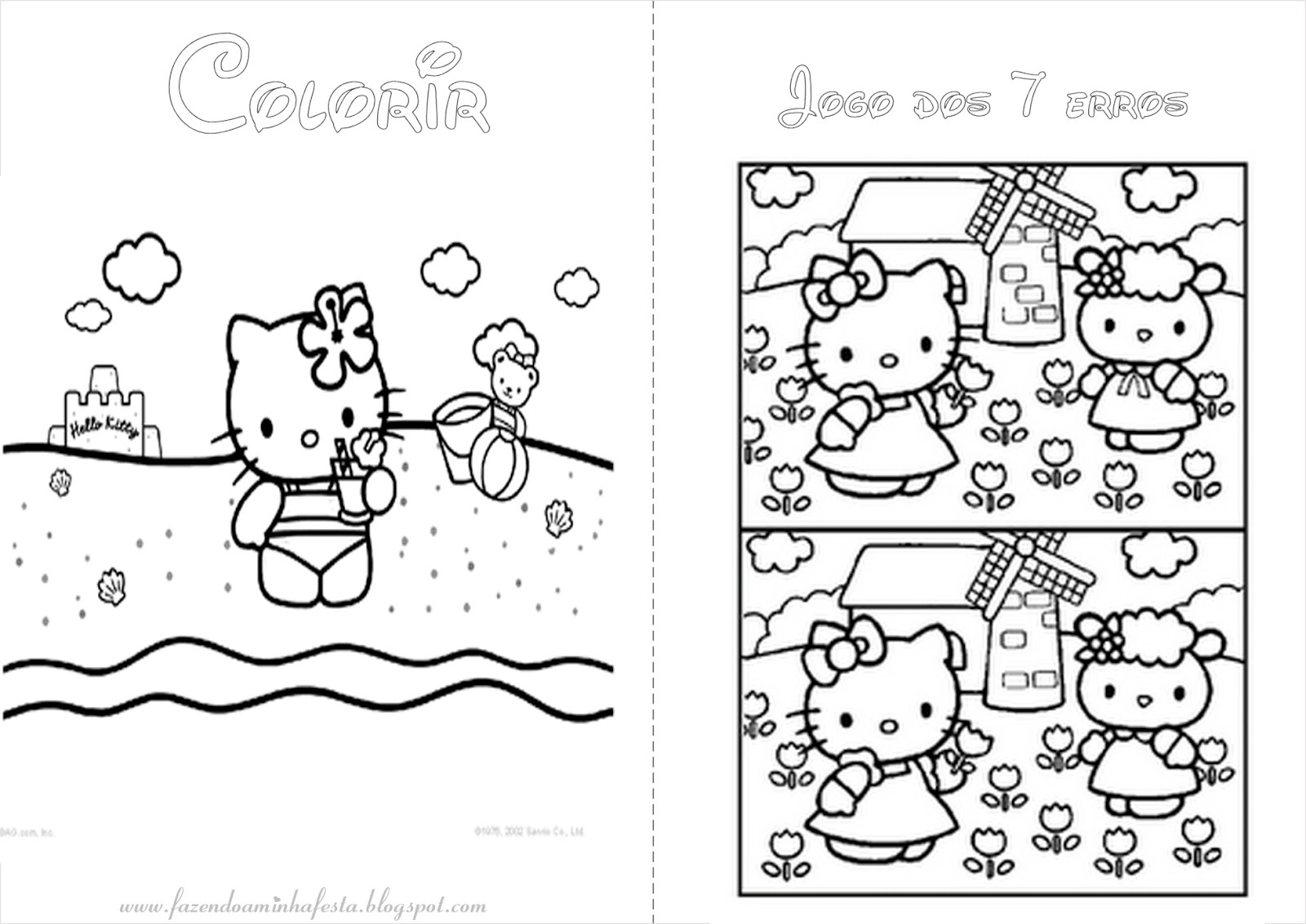 Hello Kitty. Livro de Colorir e Atividades