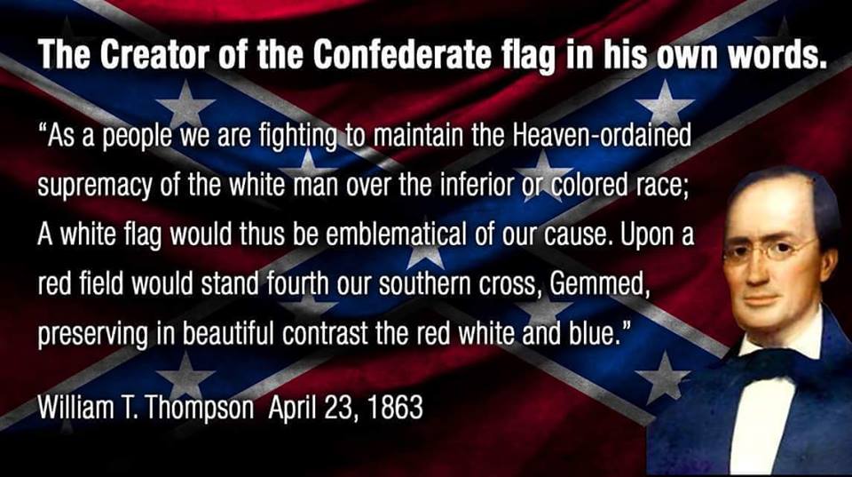 Acerbic Politics The creator of the confederate flag, in his own words.