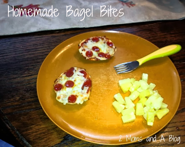 2 Moms and a Blog Homemade Bagel Bites Recipe