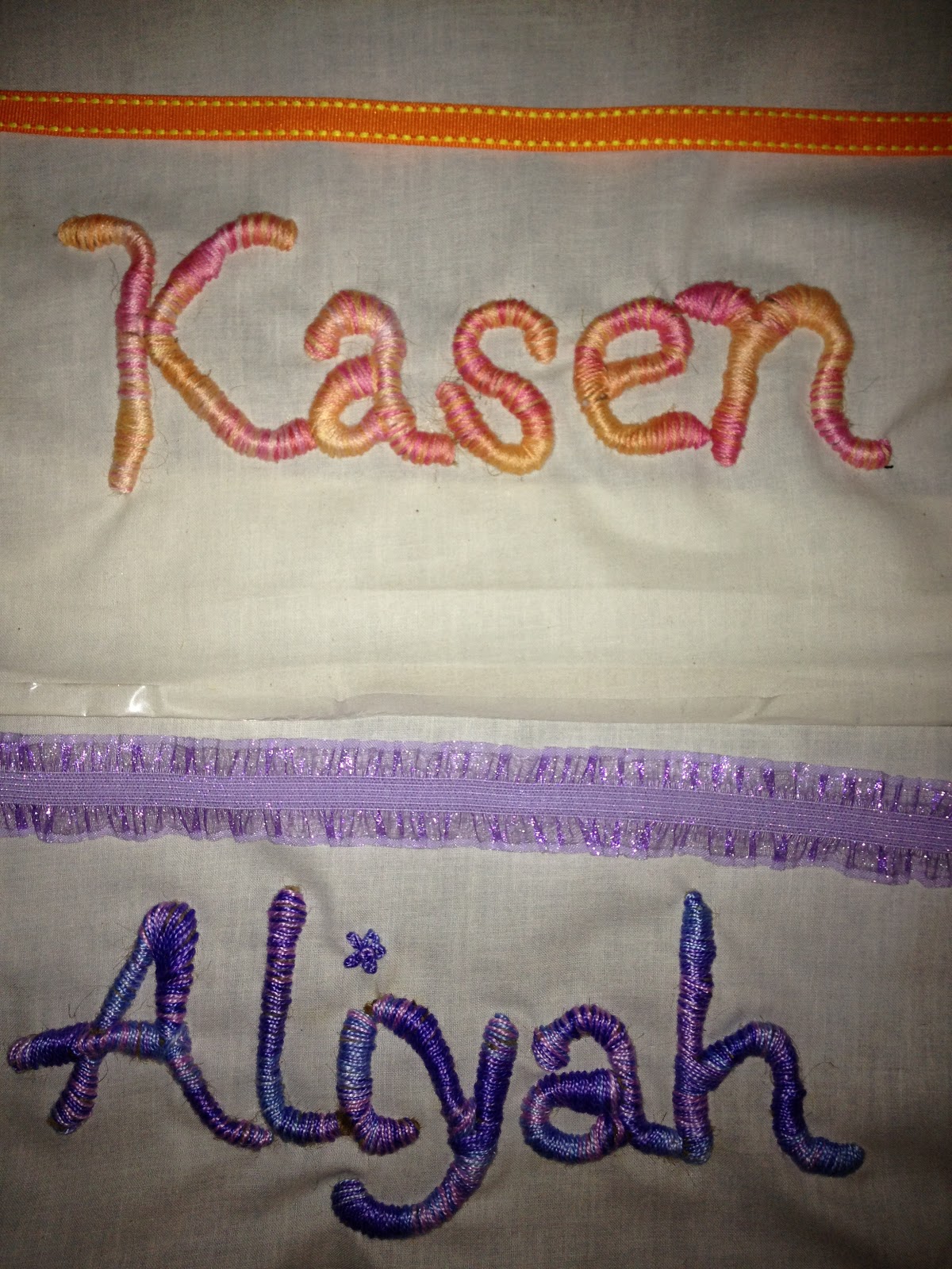 Raised DIY Embroidered Sign Raised Embroidered Name to Frame