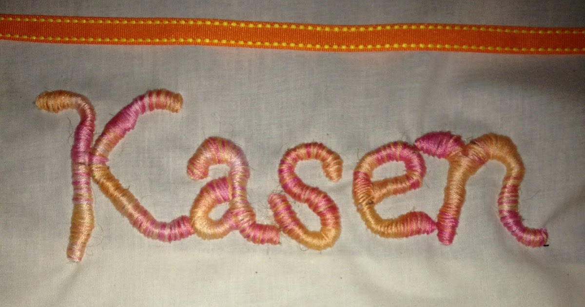 Raised DIY Embroidered Sign Raised Embroidered Name to Frame