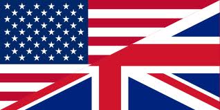 ENGLISH AND AMERICAN FLAG