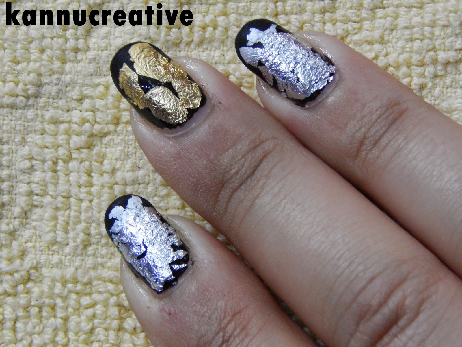 7. Foil Nail Art at Home - wide 9
