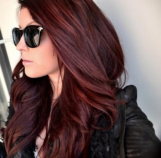 Health And Beauty Long Dark Red Hair Color Style