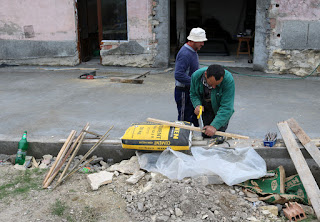 Making a sieve for the sand Making a sieve for the sand
