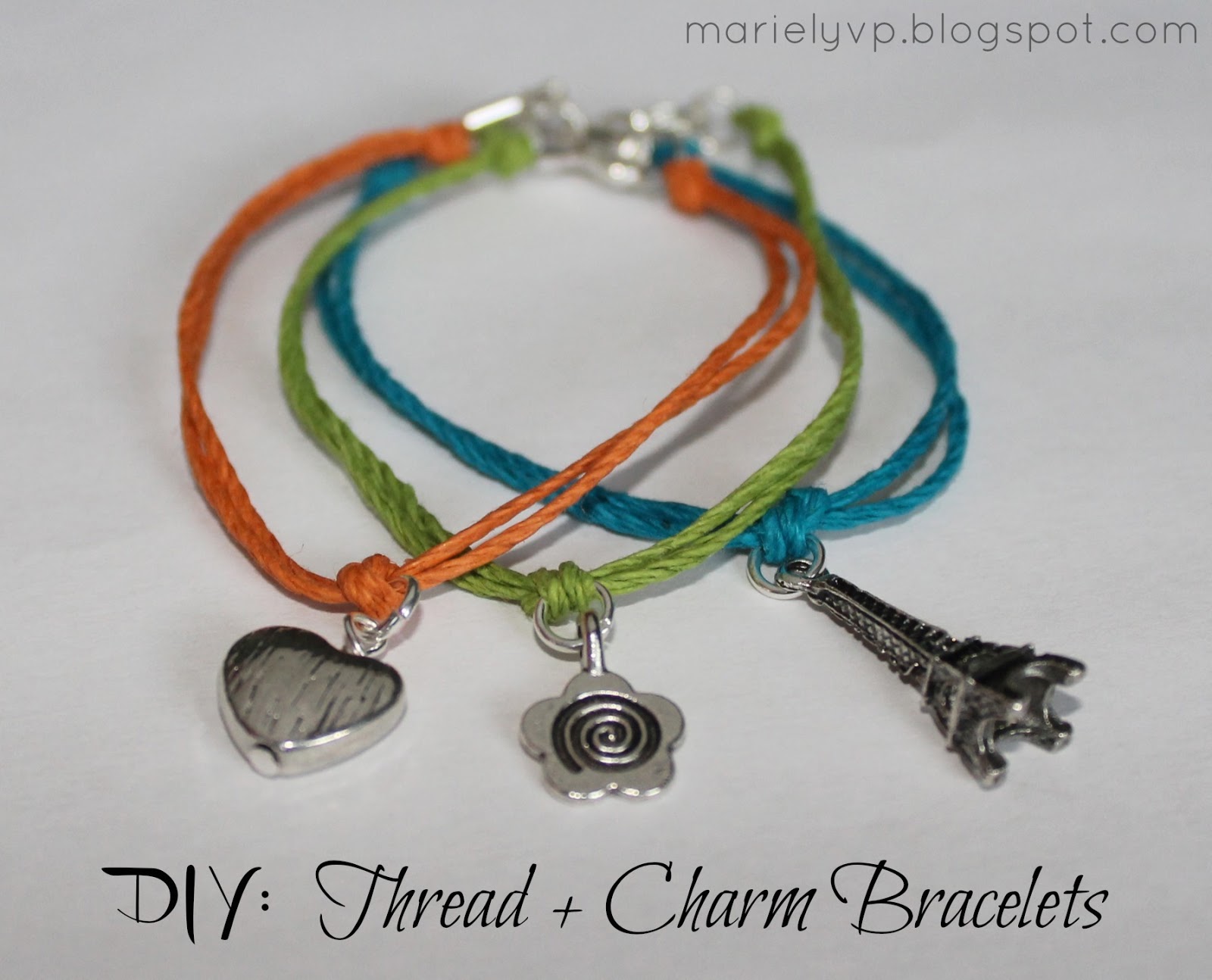 We Read! DIY Thread + Charm Bracelets