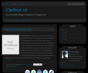 Carbon 12 Blogger Template