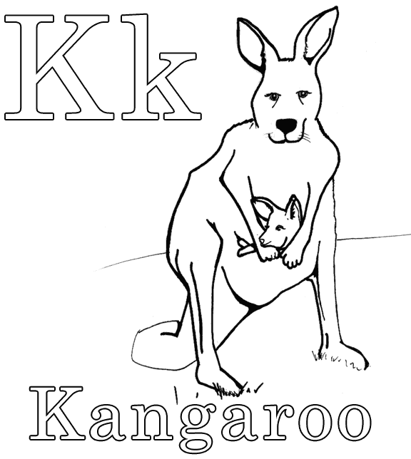 Free Printable Kangaroo Coloring Books For Kids Education title=