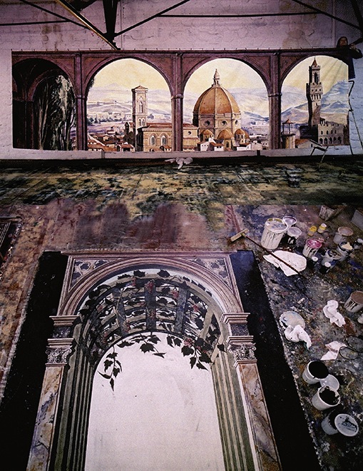 TOILES DE DECORS DE THEATRE GAZILLE ERIC Toiles peintes pour le