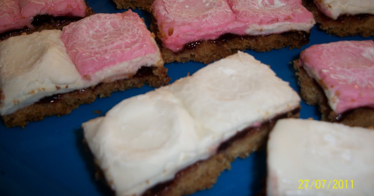Marshmallow Mum Marshmallow Jam Slice