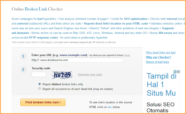 Cara Memeriksa Broken Link di Blog Dengan Mudah