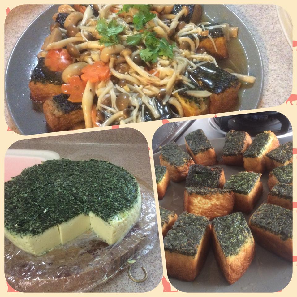 Spinach egg tofu by Esther Khoo Chai Hoon