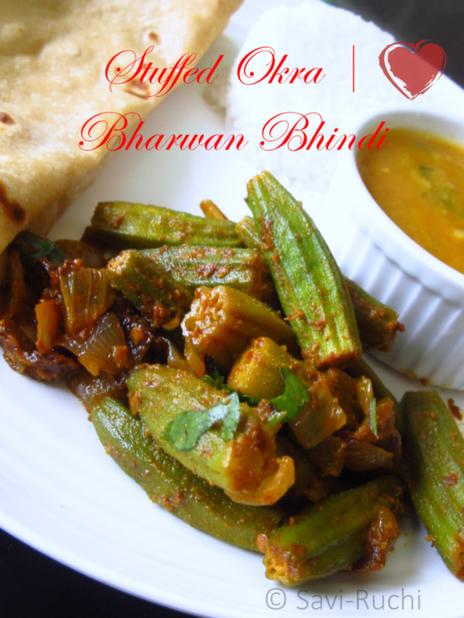 bharwan bhindi | okra stuffed with indian spices : punjabi recipes
