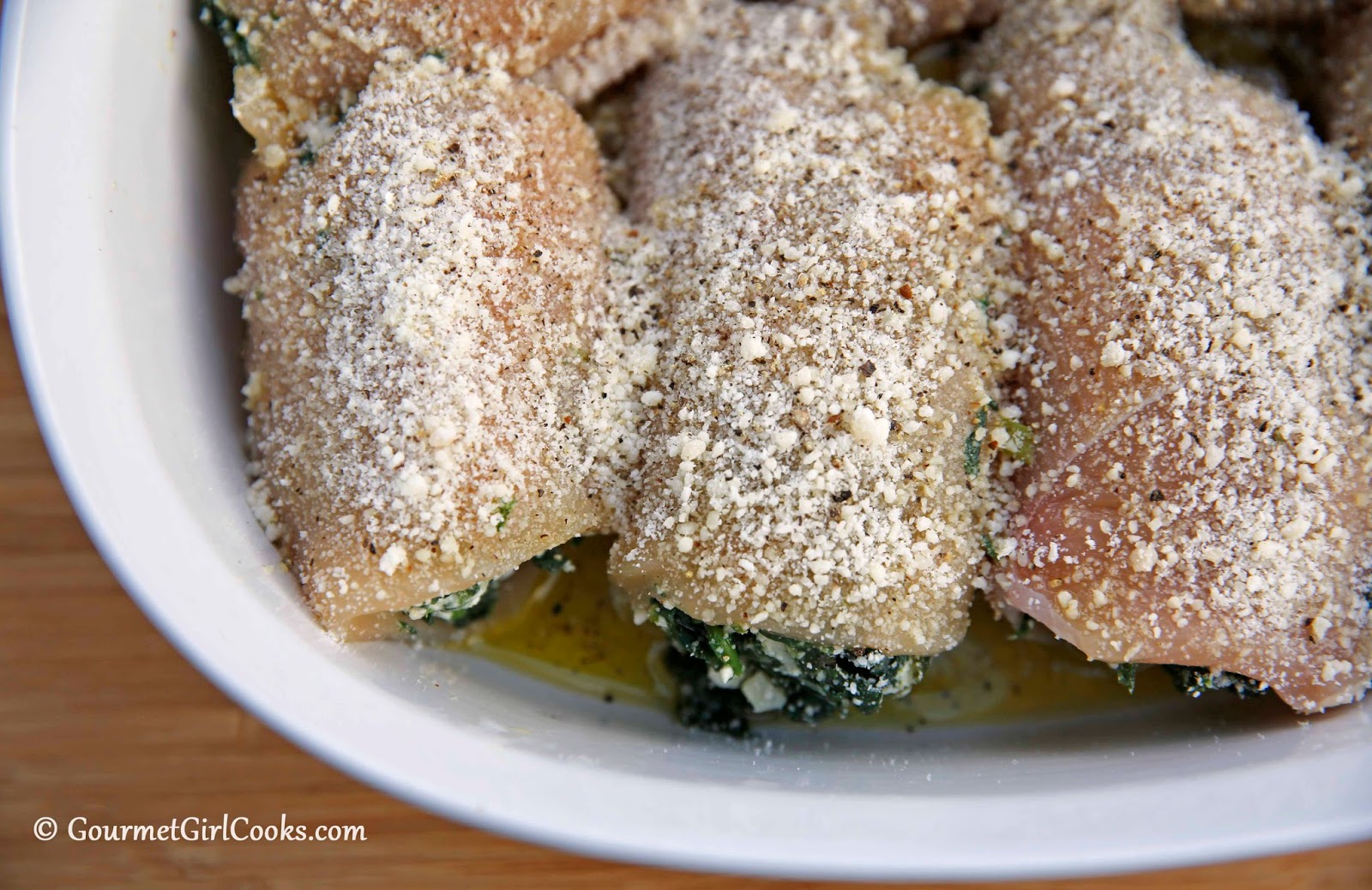 Gourmet Girl Cooks Greek Style Spanakopita Stuffed Chicken Cutlets