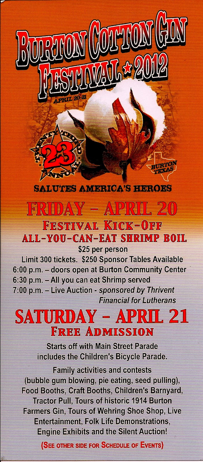 The Brenham House: Fundraiser for the Oldest Working Cotton Gin, Burton