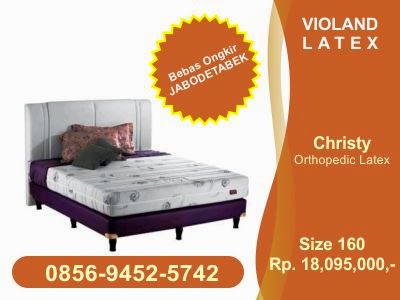 Jual Spring Bed, kasur Latex Merk Violand Tipe Christy di Jakarta, Bogor, Depok , Tangerang, Bekasi